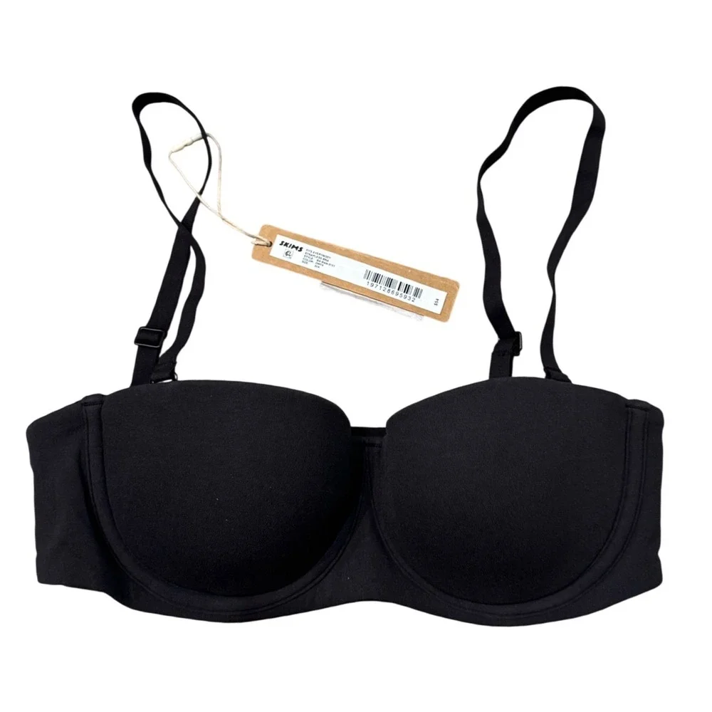 SKIMS Fits Everybody Strapless Bra Onyx Black‎ Style BA BAN 3151 Size 32A